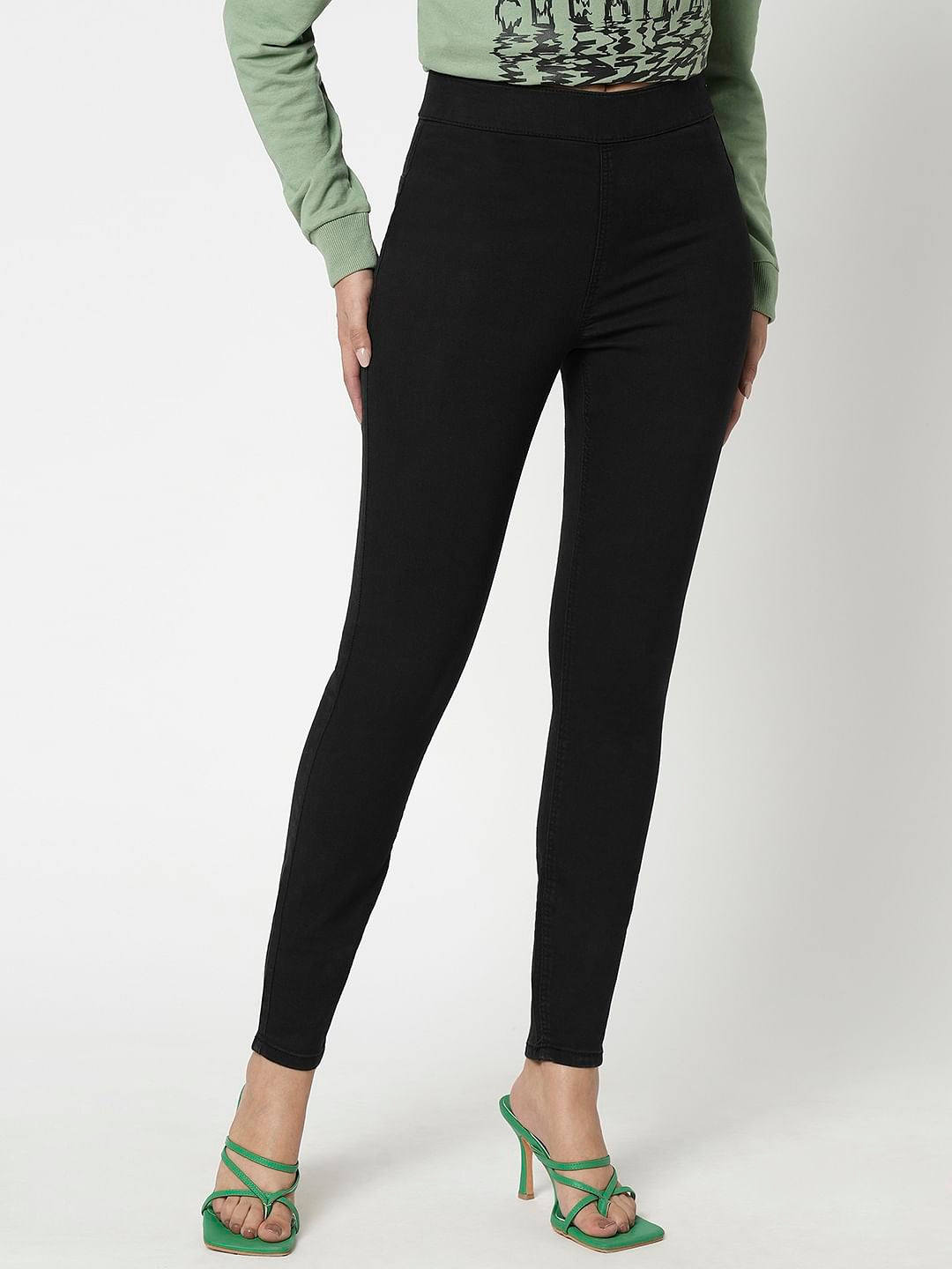 I.Scenery By Vero Moda Black High Rise Skinny Jeggings