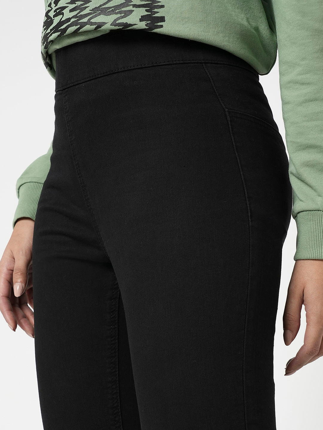 I.Scenery By Vero Moda Black High Rise Skinny Jeggings