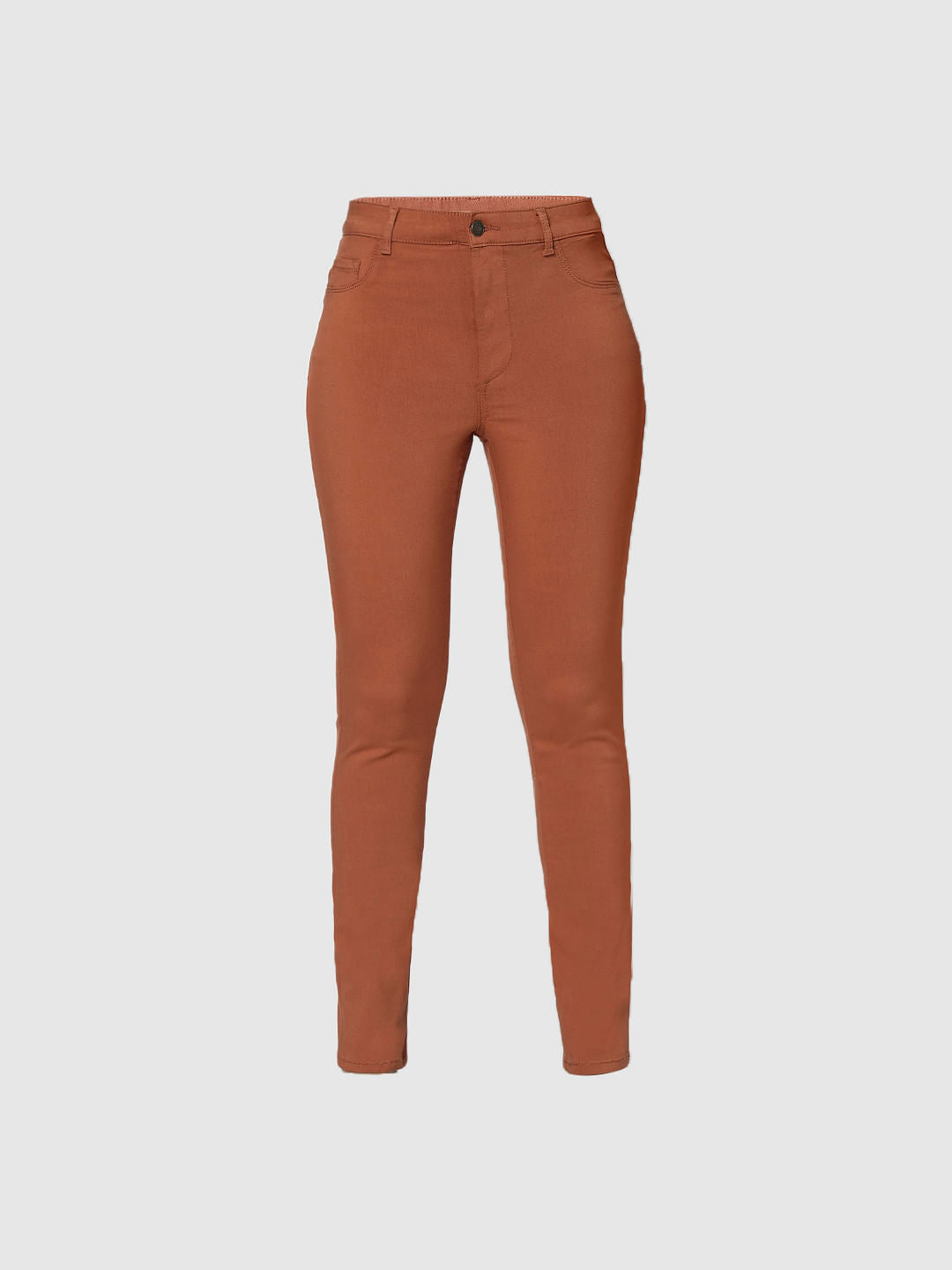I.Scenery By Vero Moda Brown High Rise Wendy Skinny Jeans