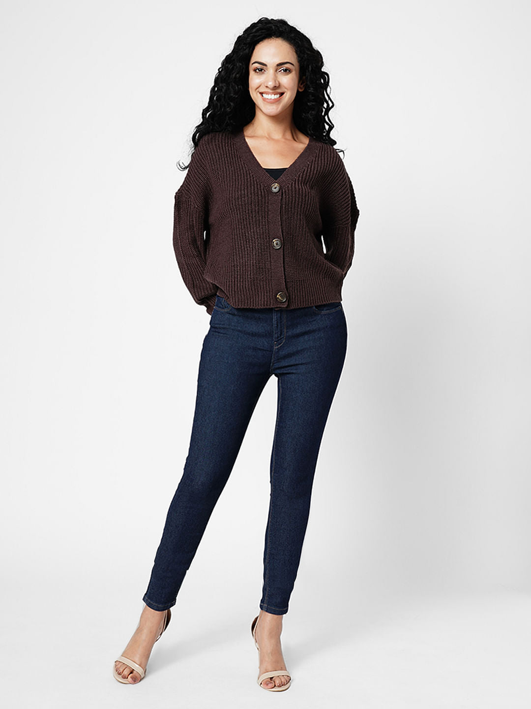 I.Scenery By Vero Moda Dark Blue Mid Rise Wendy Skinny Jeans