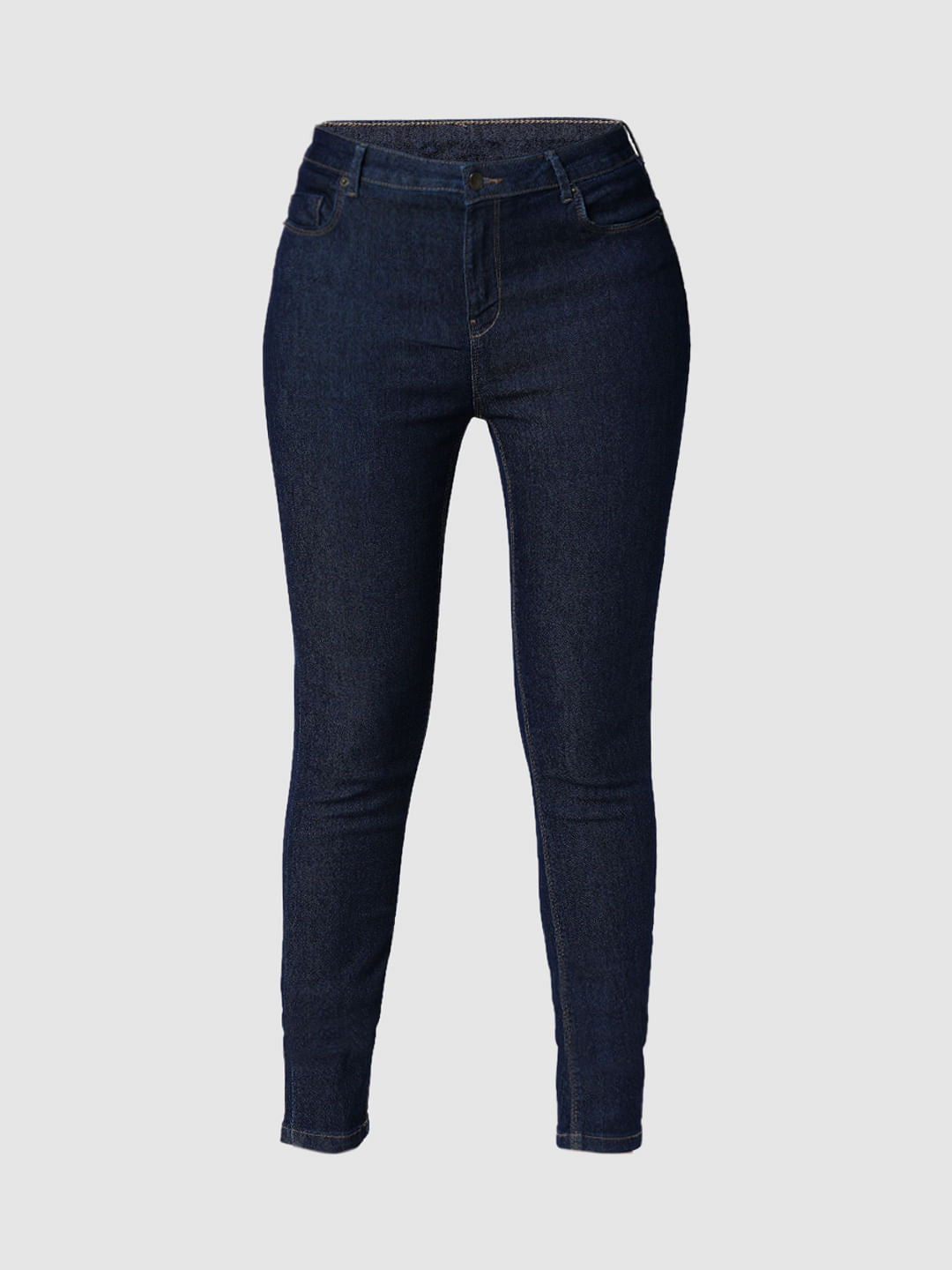 I.Scenery By Vero Moda Dark Blue Mid Rise Wendy Skinny Jeans