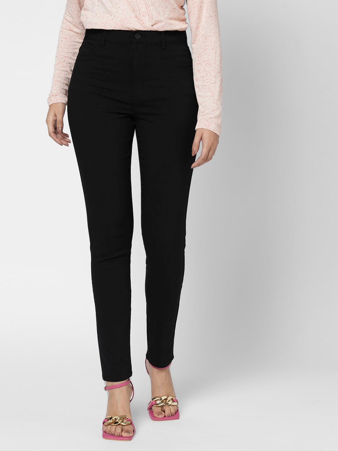I.Scenery By Vero Moda Black High Rise Wendy Skinny Jeans