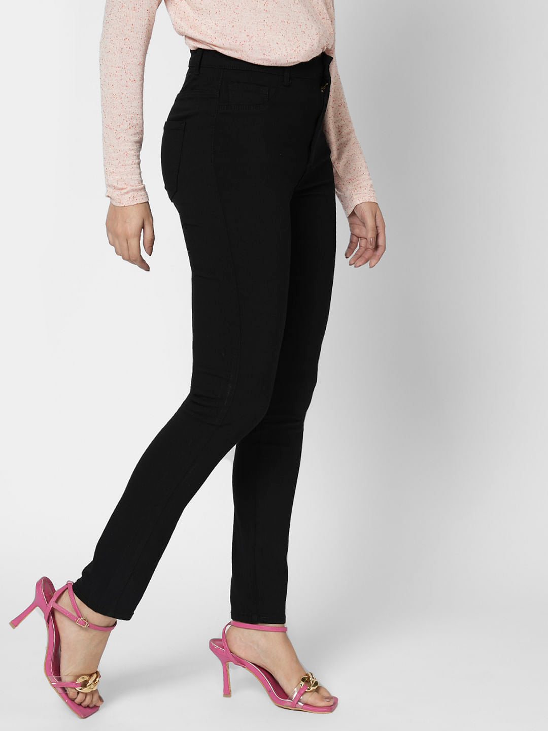 I.Scenery By Vero Moda Black High Rise Wendy Skinny Jeans