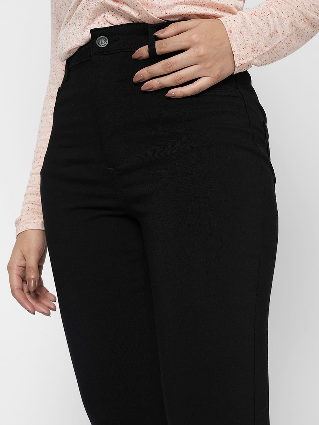 I.Scenery By Vero Moda Black High Rise Wendy Skinny Jeans