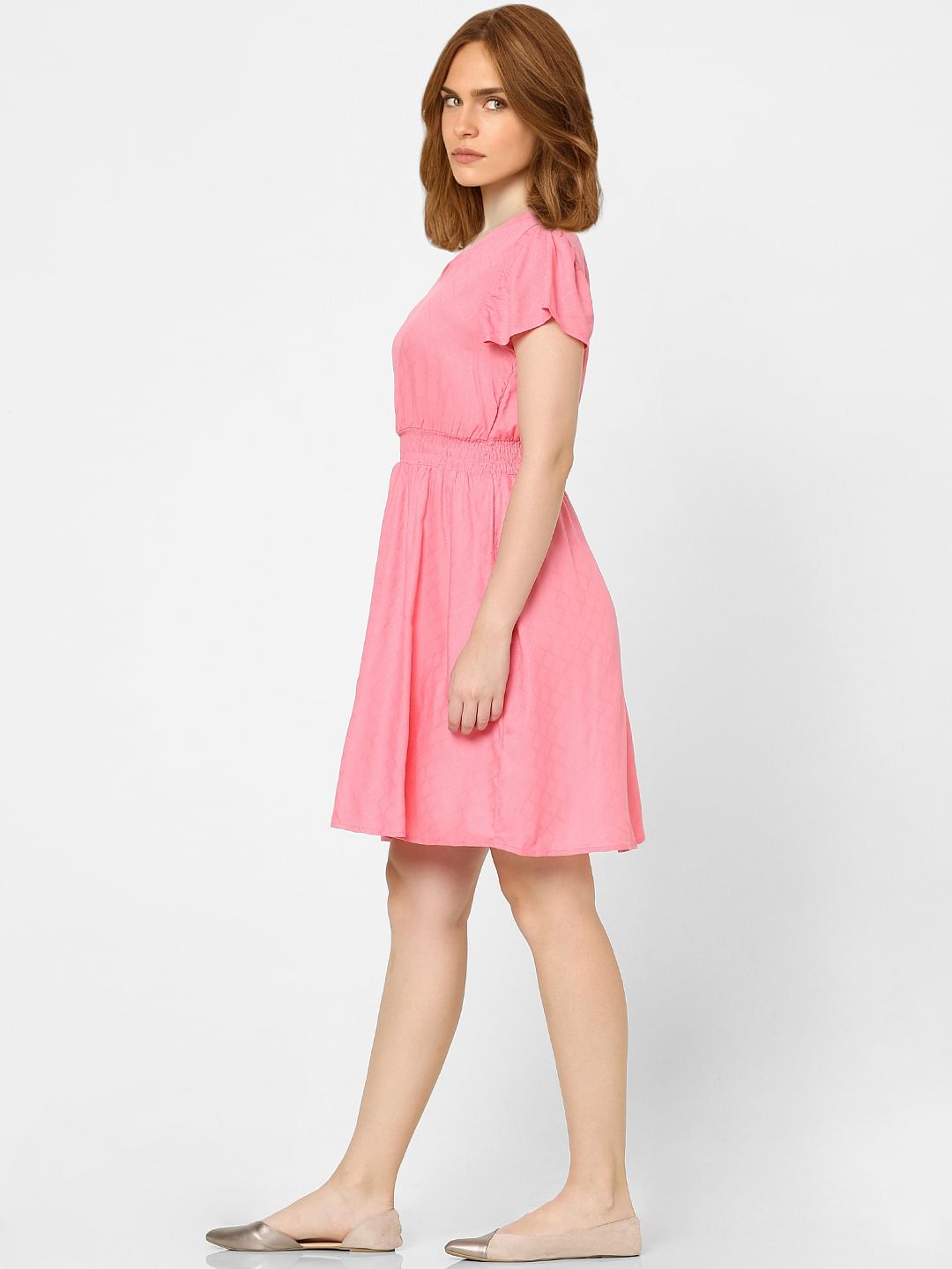 Pink Fit & Flare Dress