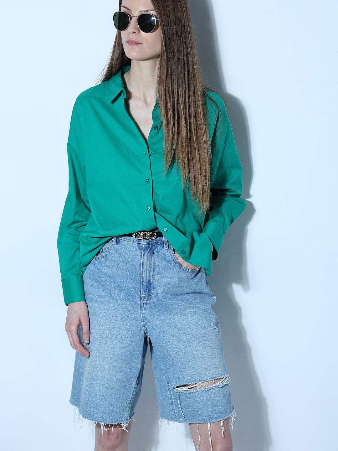 Green Cotton Shirt