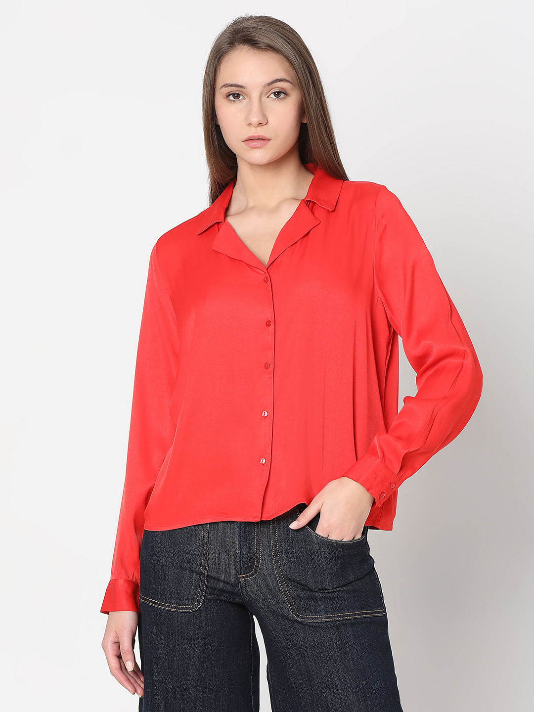 Red Oversized Shirt