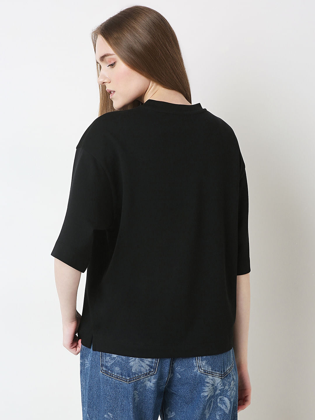 Black Relaxed Fit Top