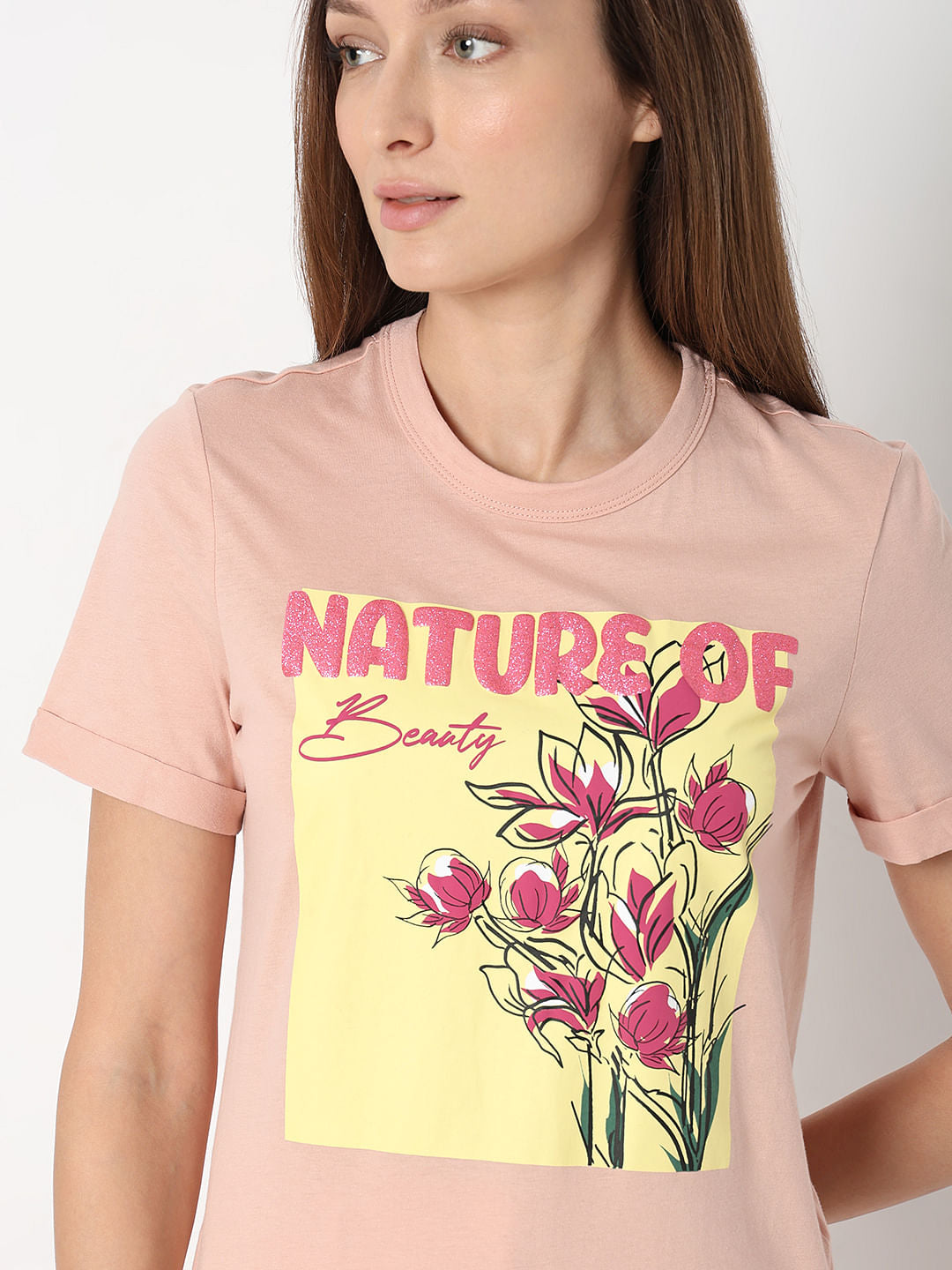 Pink Printed T-Shirt