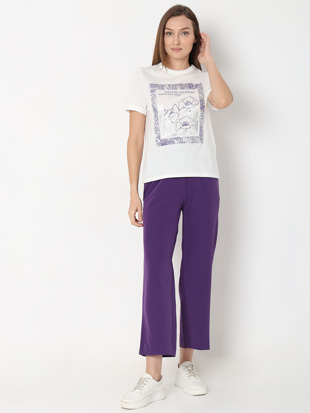 White Printed T-Shirt