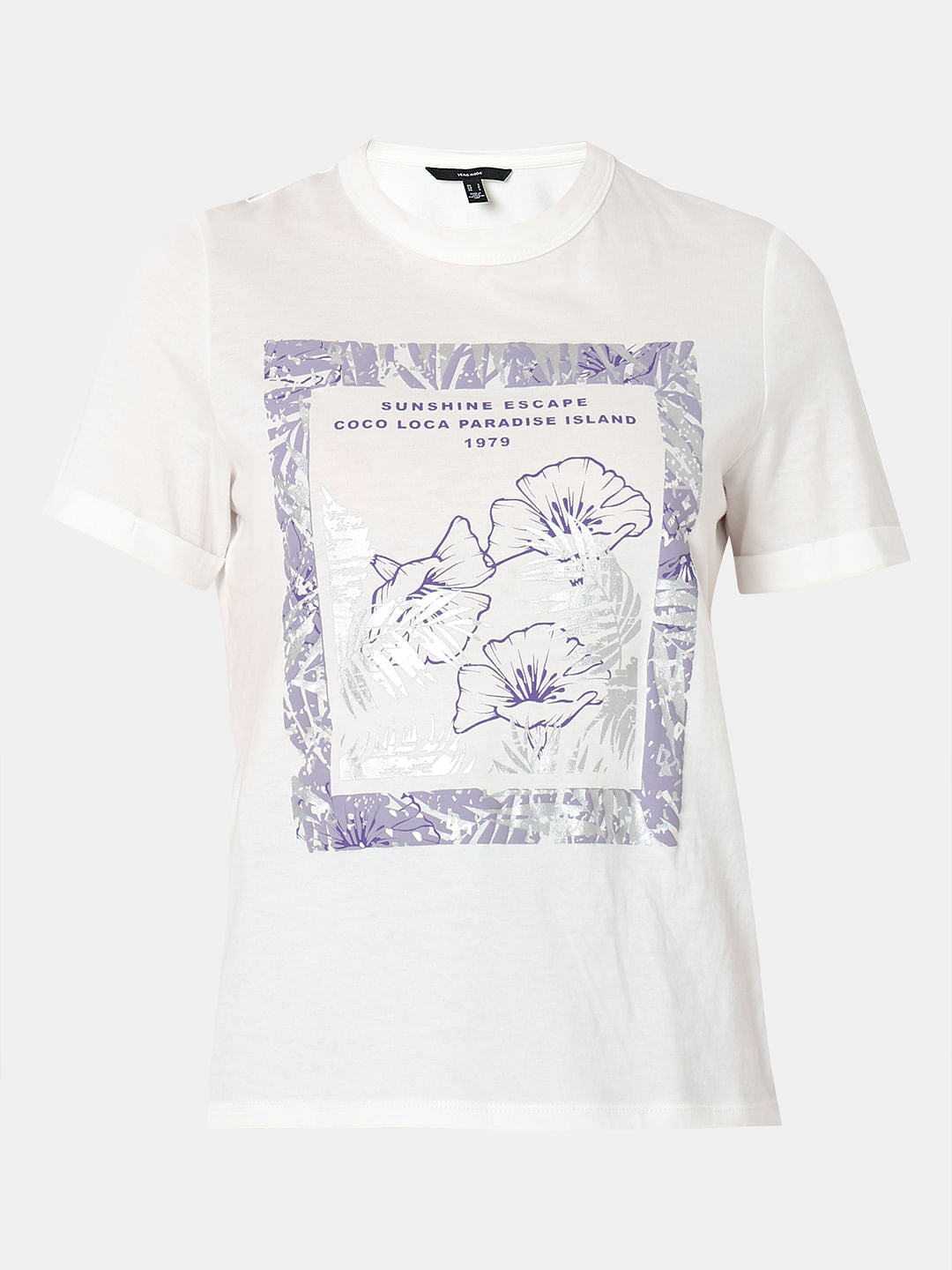 White Printed T-Shirt