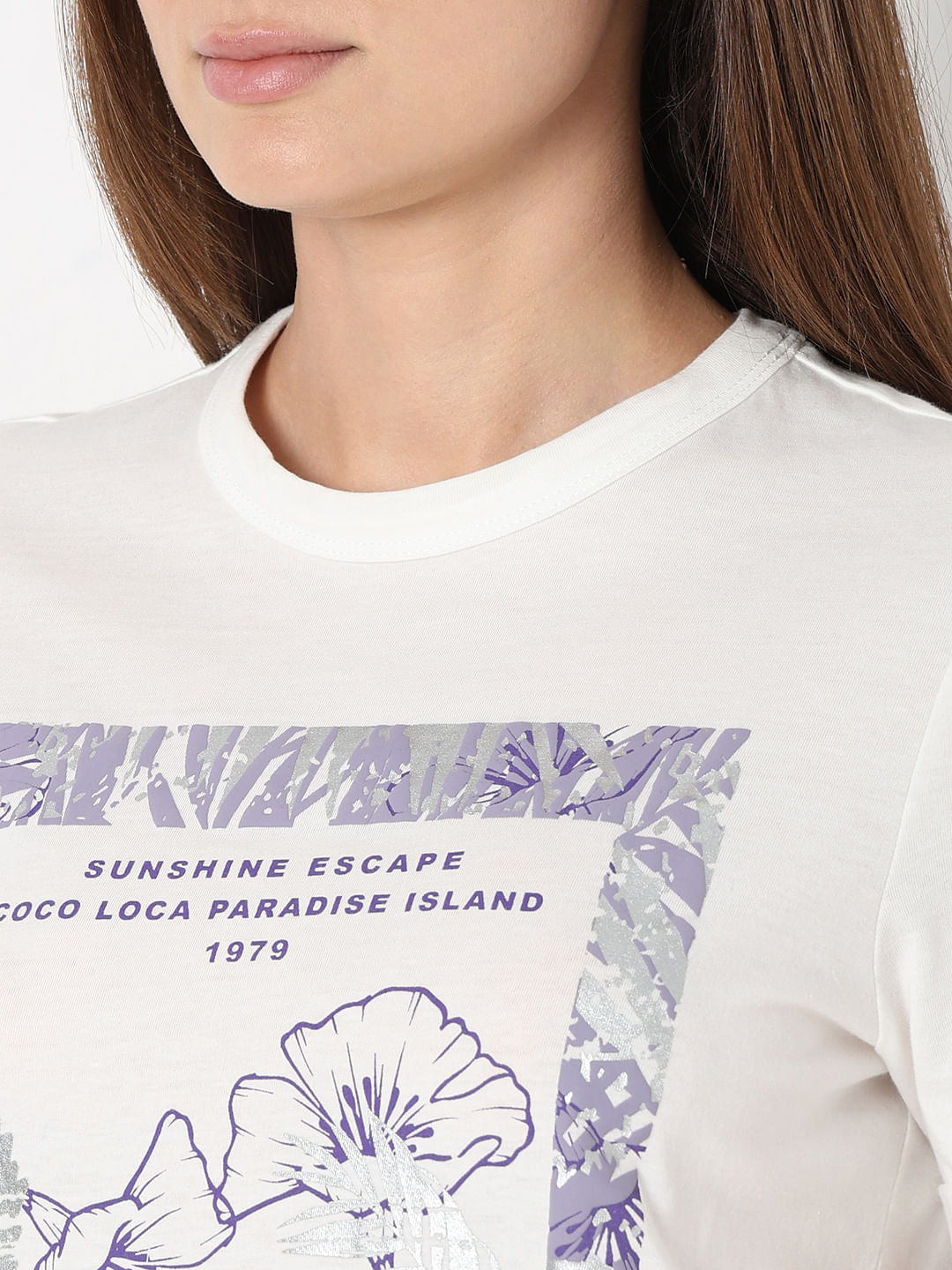 White Printed T-Shirt