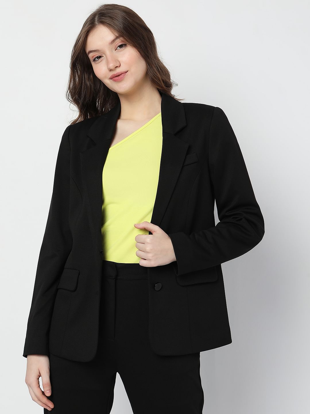 Black Double Button Blazer