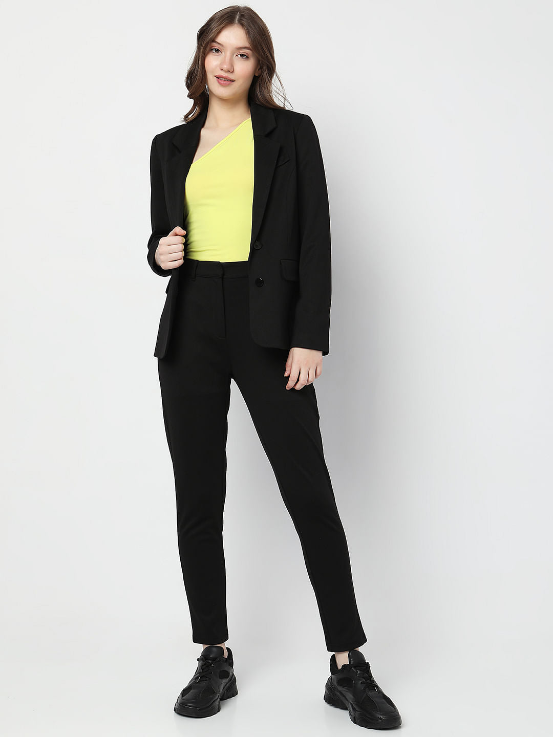 Black Double Button Blazer