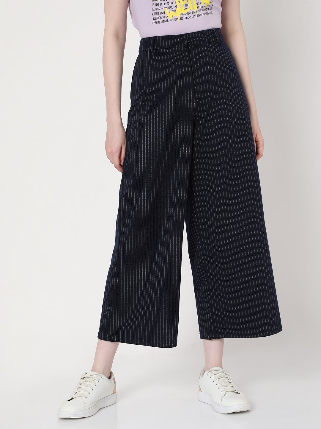 Blue Striped Culottes