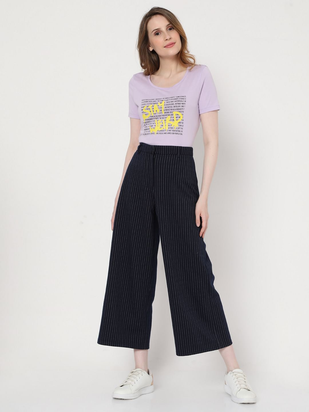 Blue Striped Culottes