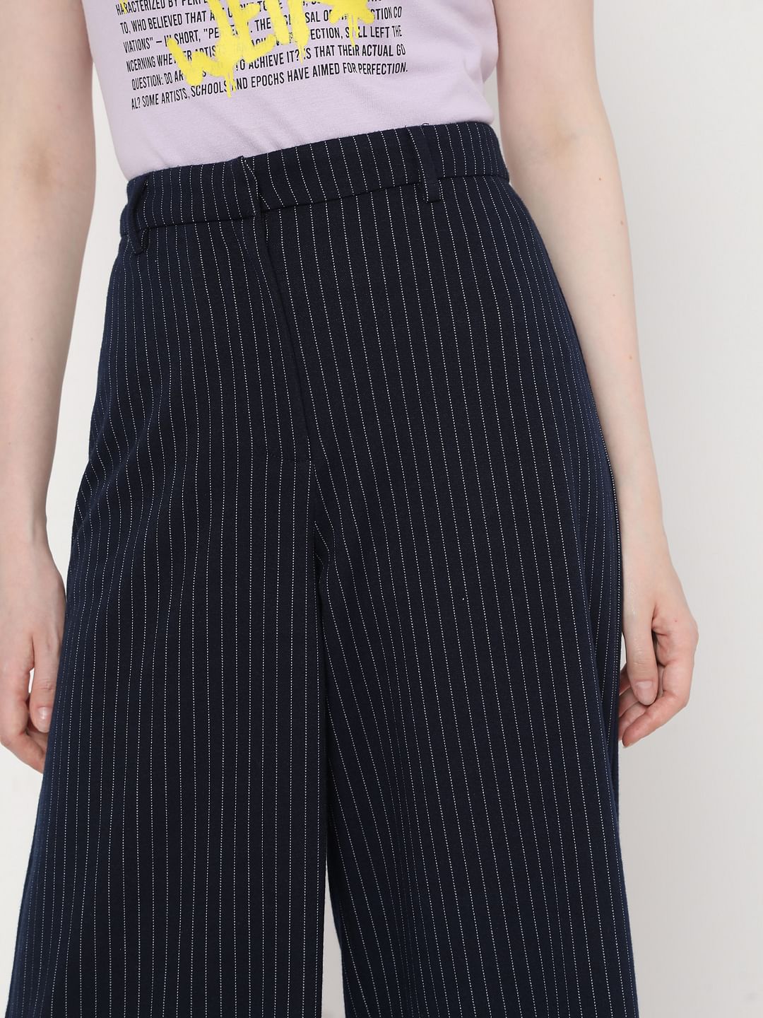 Blue Striped Culottes
