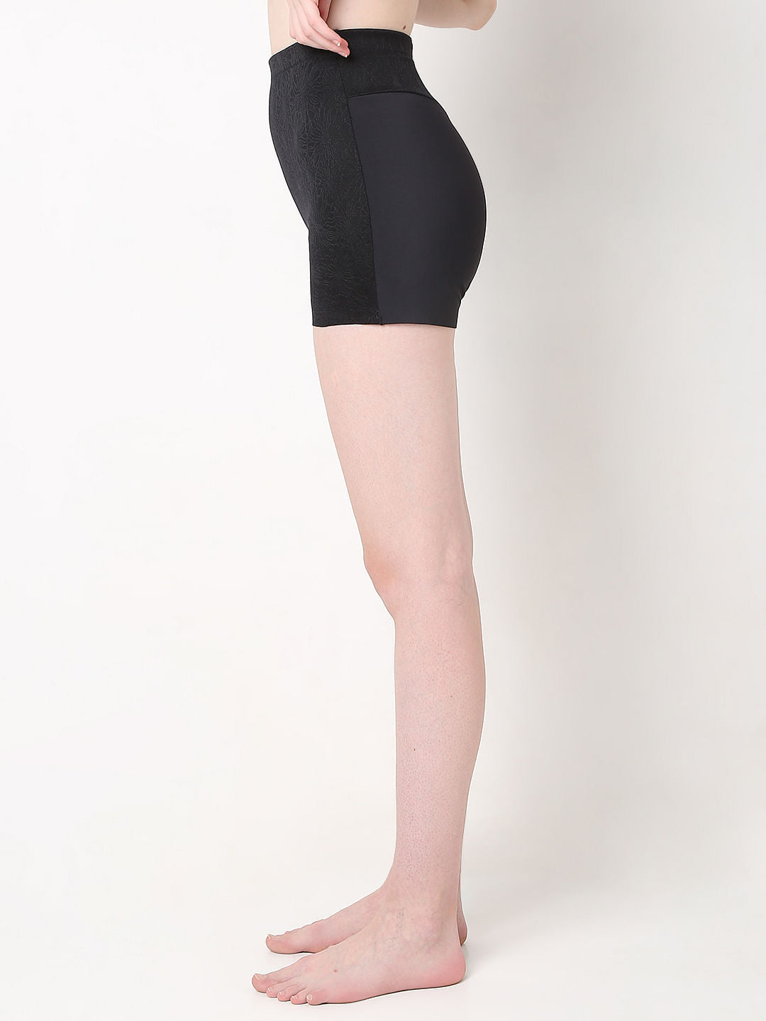 Intimates Black Textured Thigh Shaper