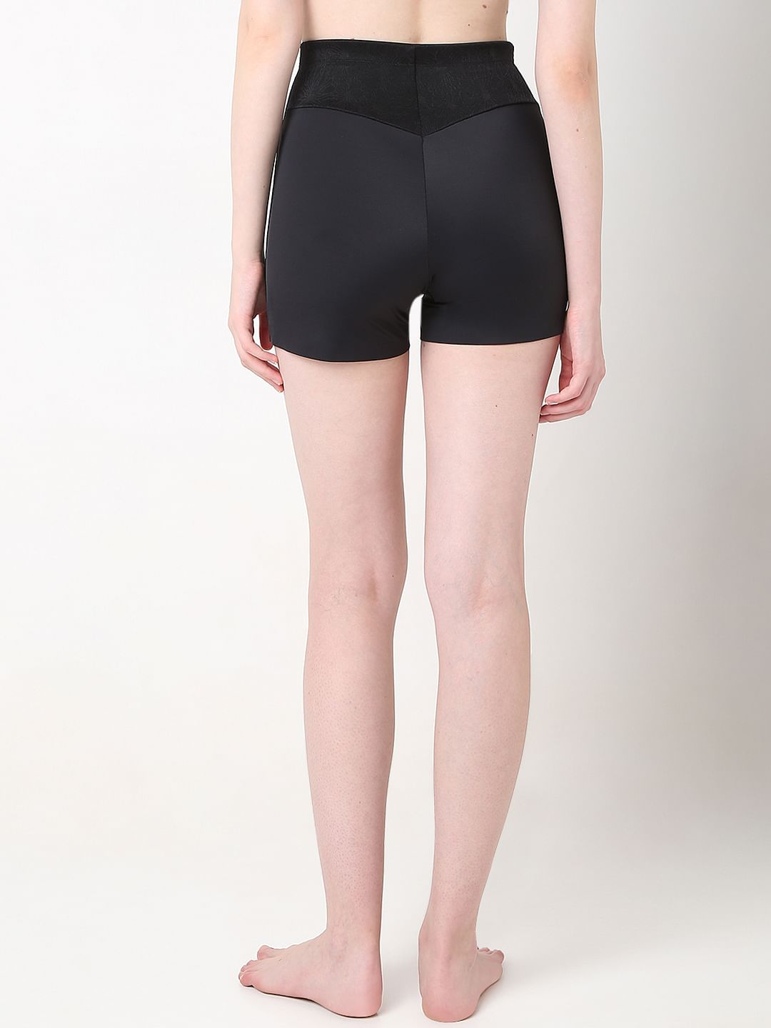 Intimates Black Textured Thigh Shaper