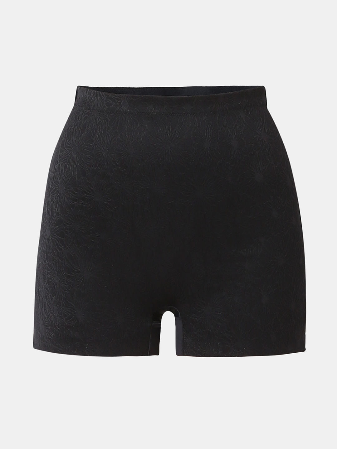 Intimates Black Textured Thigh Shaper