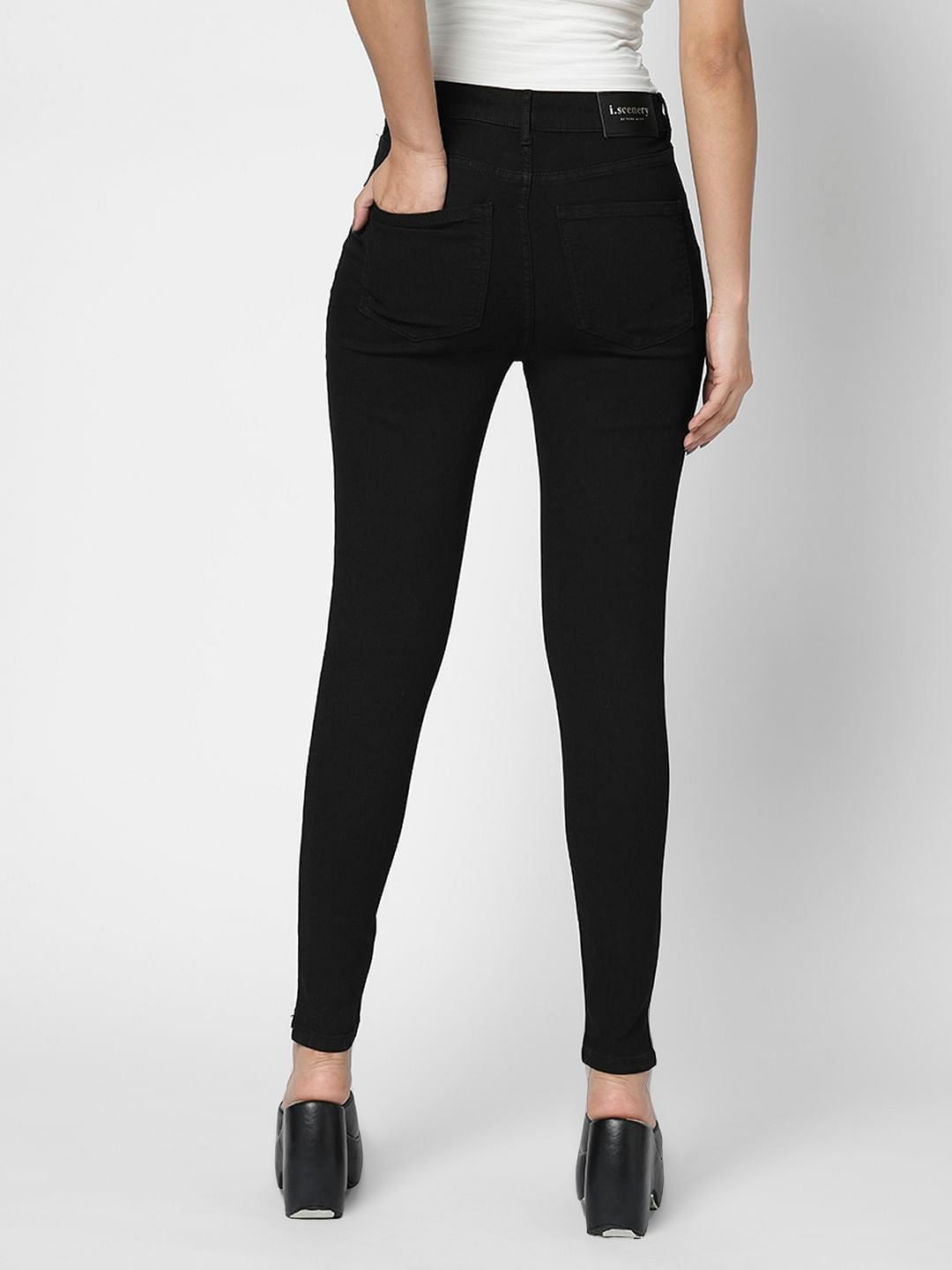 I.Scenery By Vero Moda Black High Rise Skinny Jeggings