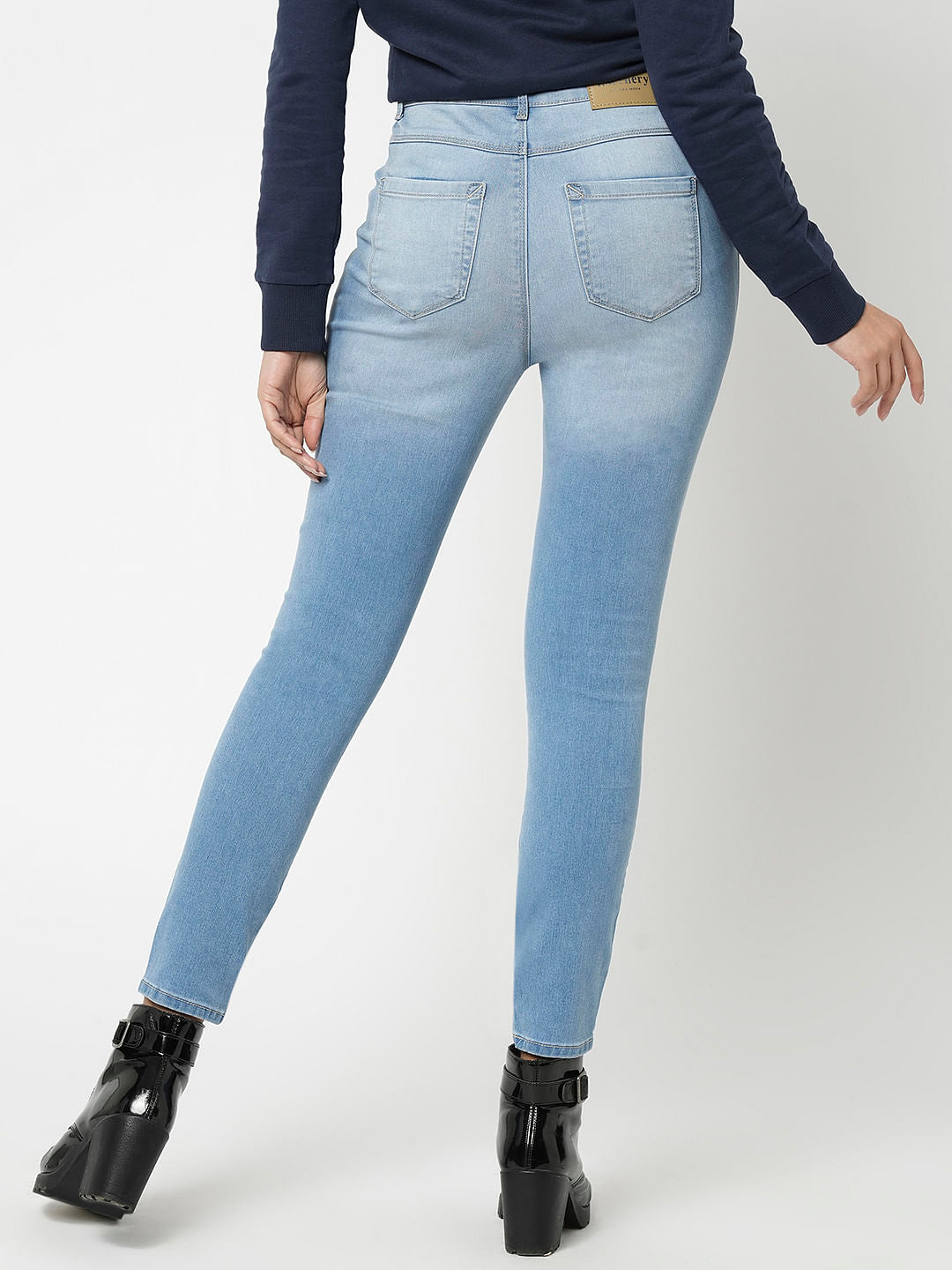 I.Scenery By Vero Moda Light Blue High Rise Wendy Skinny Jeans