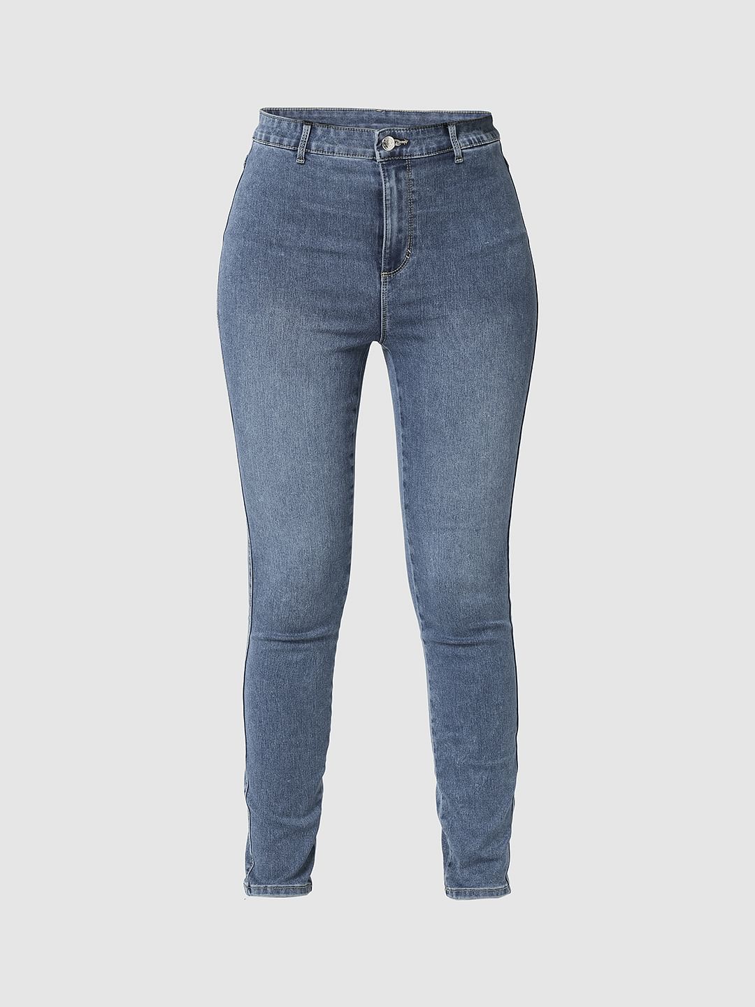 I.Scenery By Vero Moda Blue High Rise Wendy Skinny Jeans