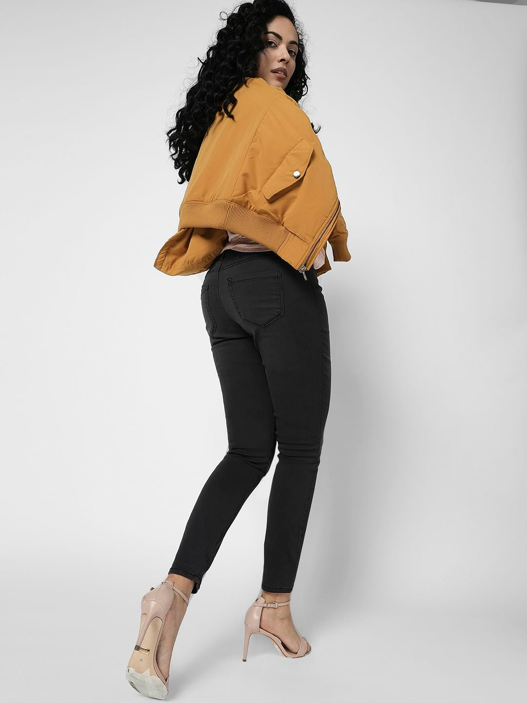 I.Scenery By Vero Moda Grey High Rise Wendy Skinny Jeans