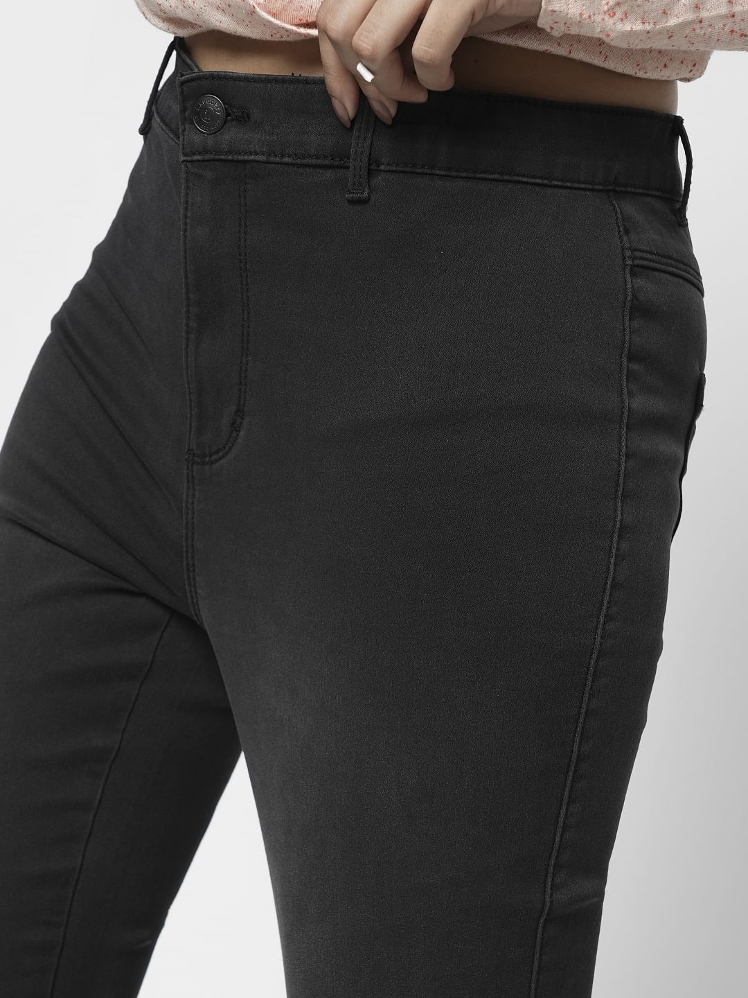 I.Scenery By Vero Moda Grey High Rise Wendy Skinny Jeans