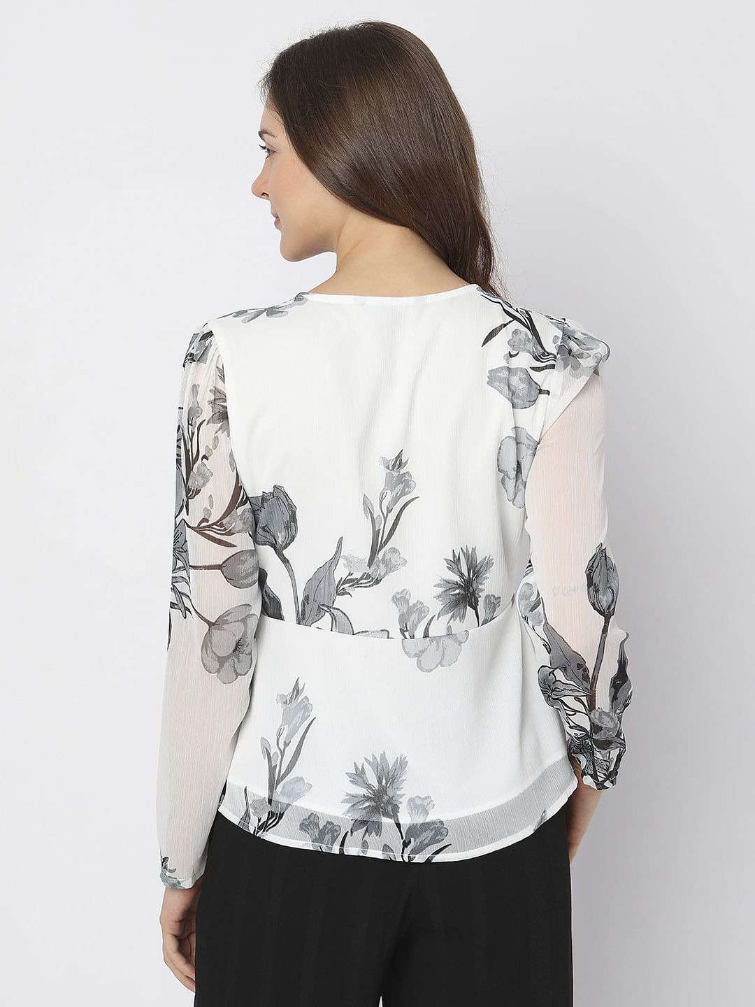 White Floral Top