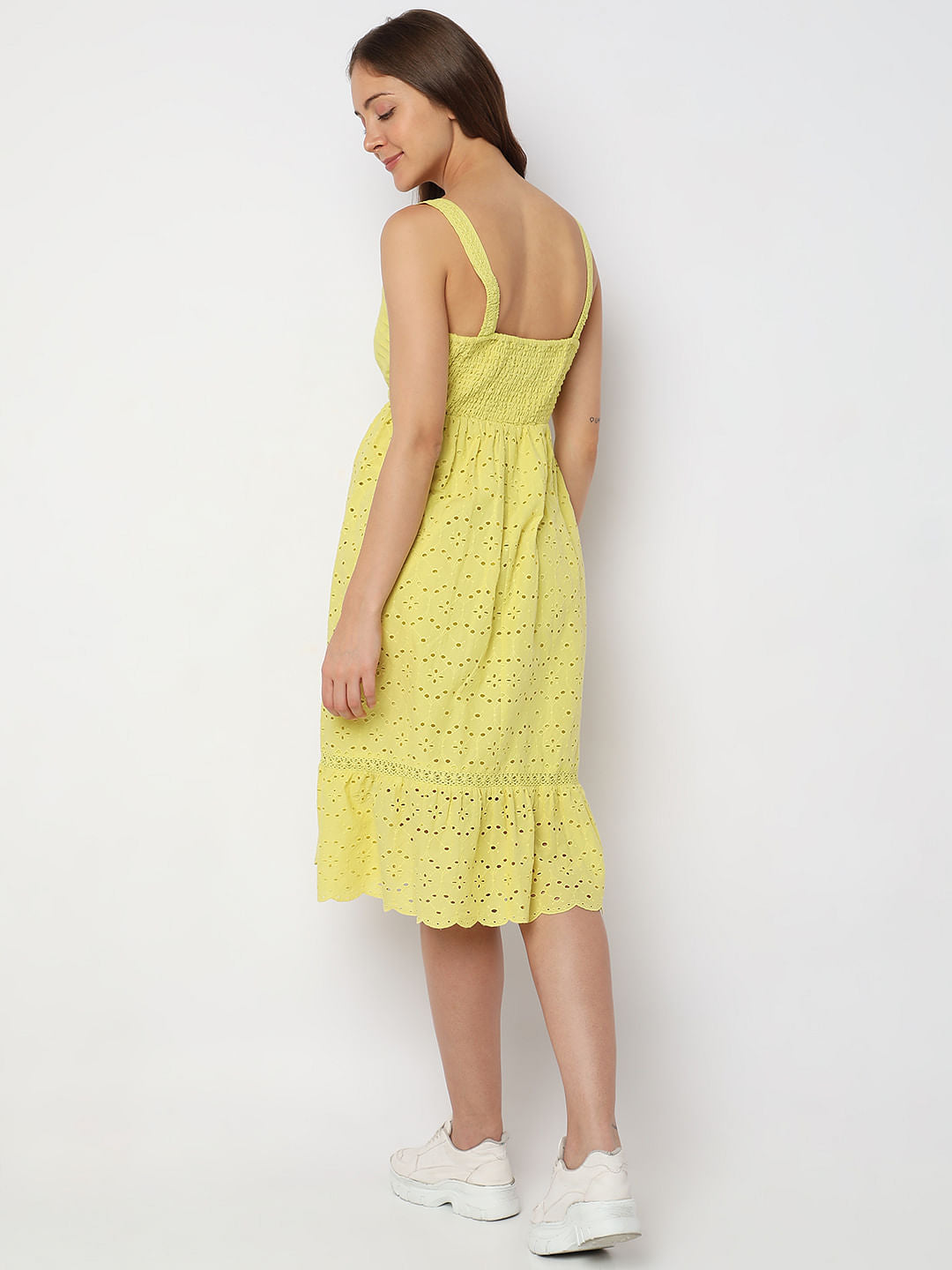 Yellow Fit & Flare Dress