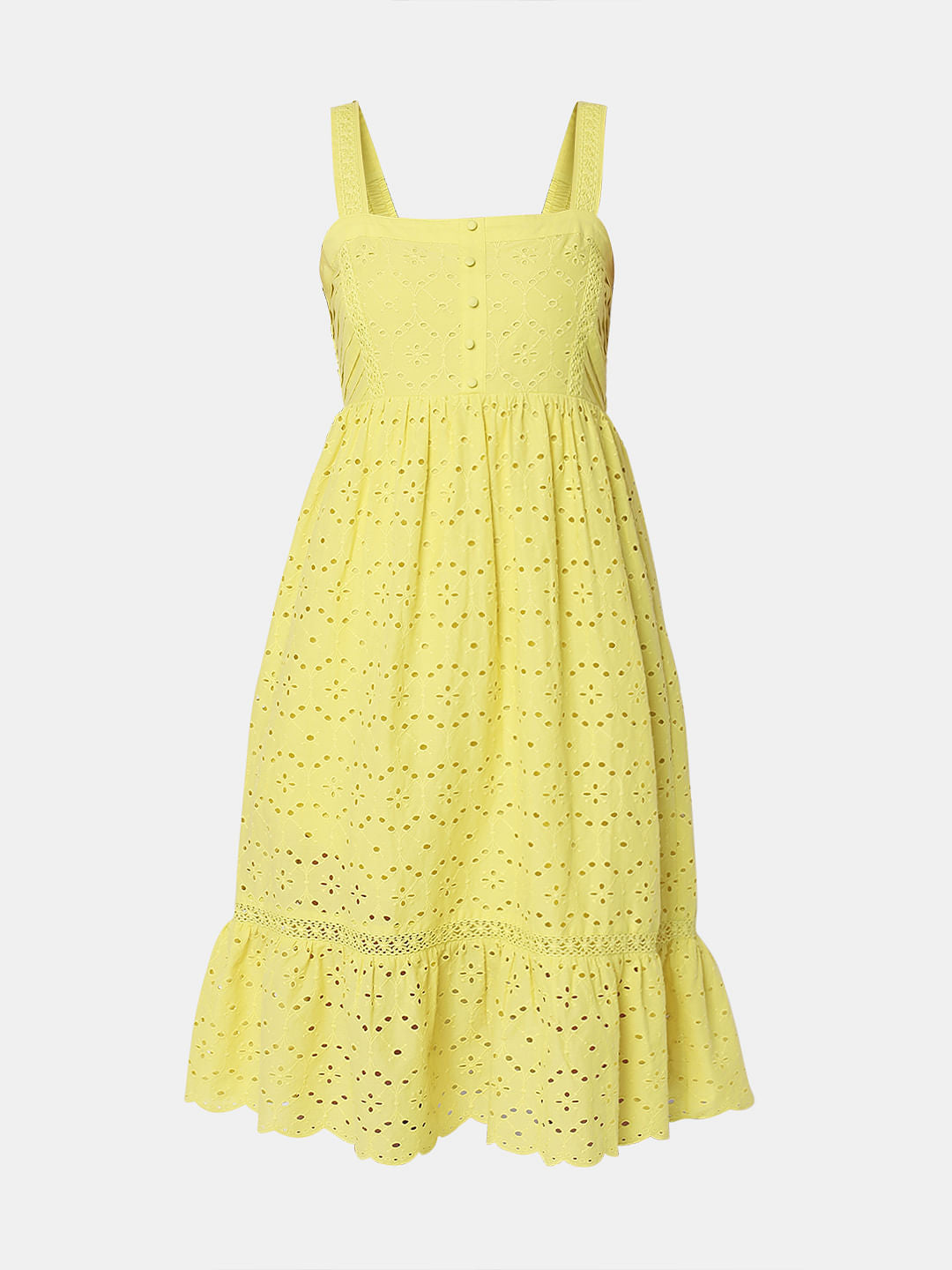Yellow Fit & Flare Dress