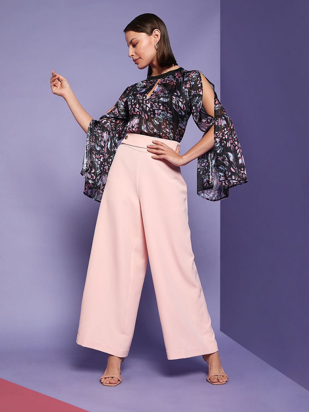 Marquee Pink Wide Leg Culottes