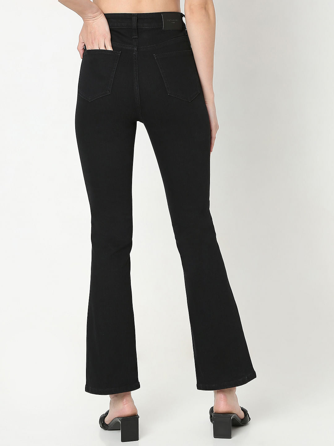 Black High Rise Petra Bootcut Jeans