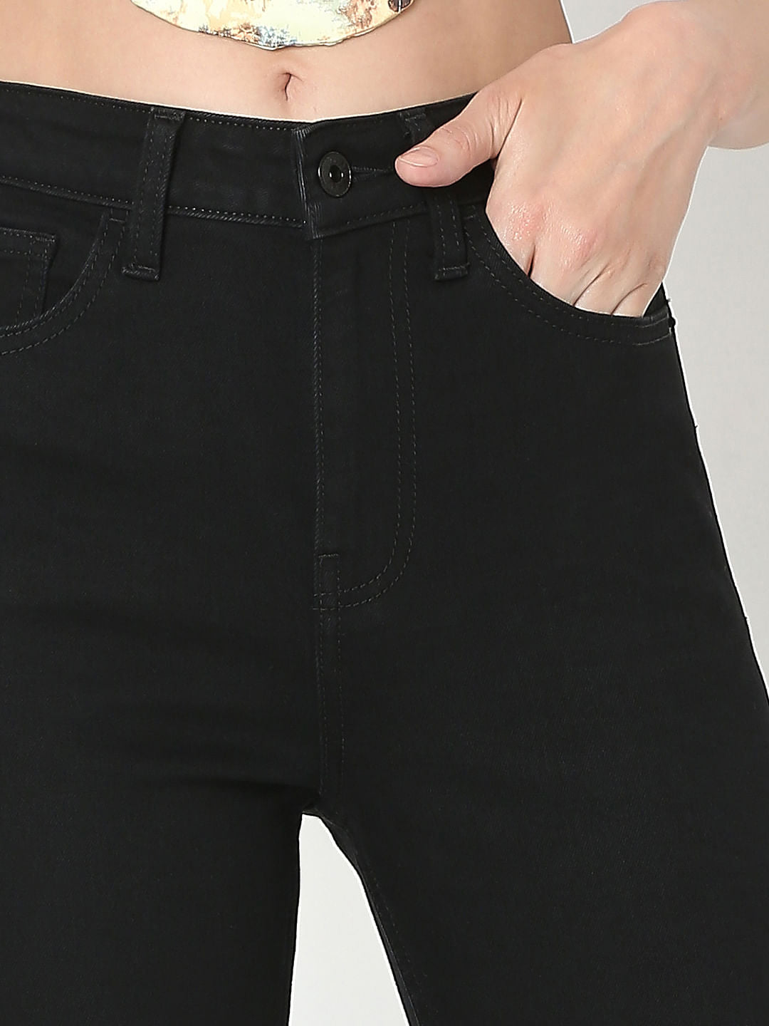 Black High Rise Petra Bootcut Jeans