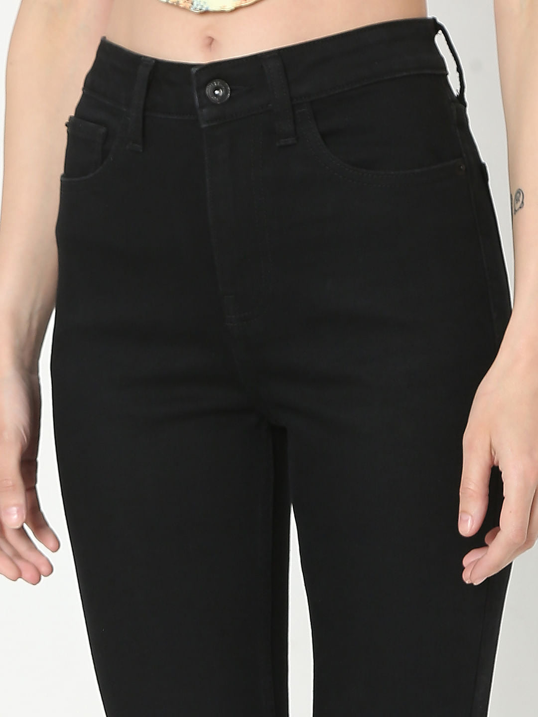 Black High Rise Petra Bootcut Jeans