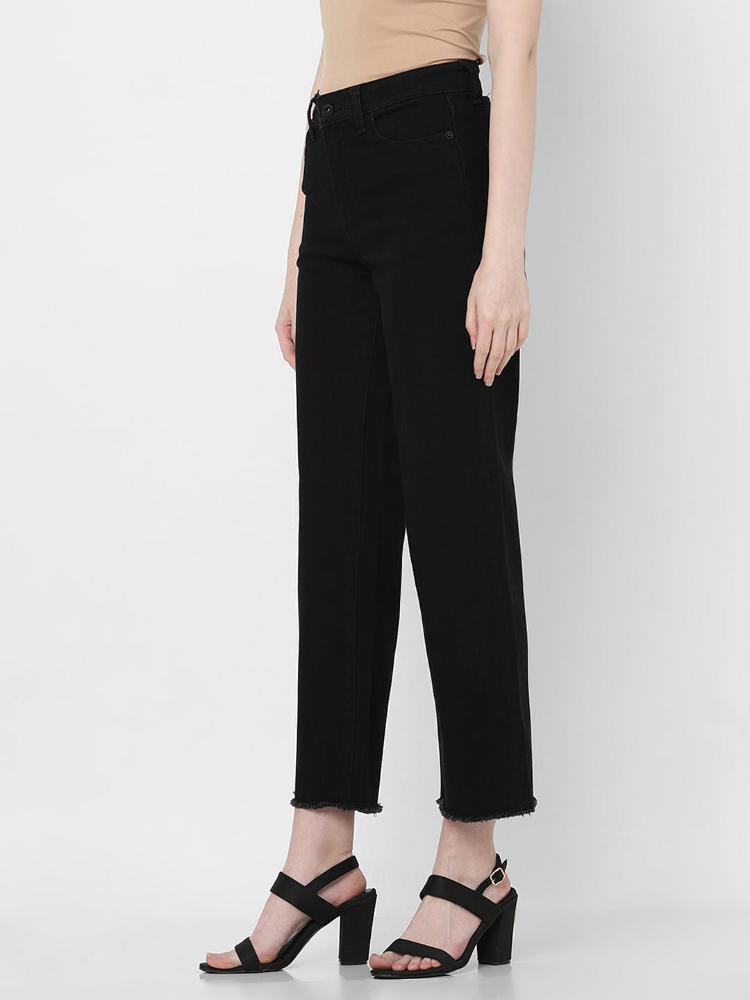 Black High Rise Zoey Wide Leg Jeans