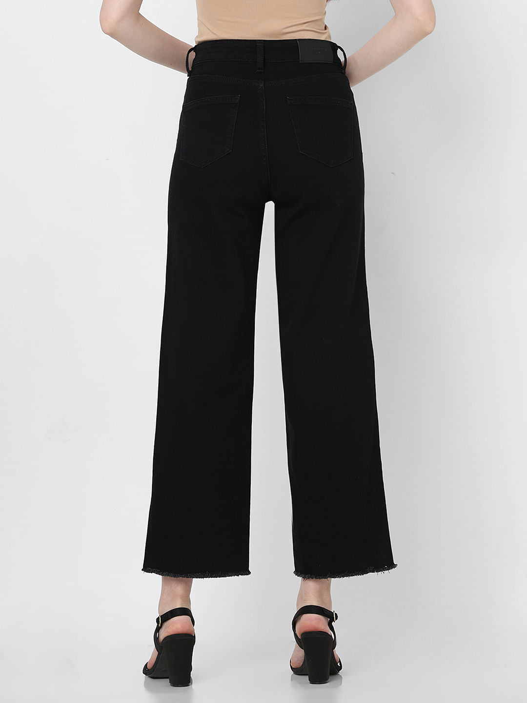 Black High Rise Zoey Wide Leg Jeans