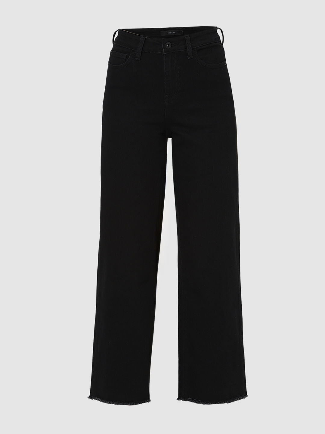 Black High Rise Zoey Wide Leg Jeans