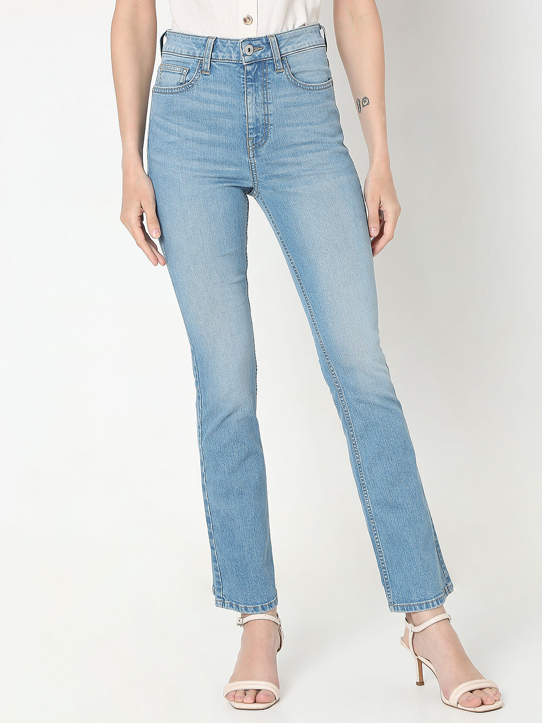 Light Blue High Rise Petra Bootcut Jeans