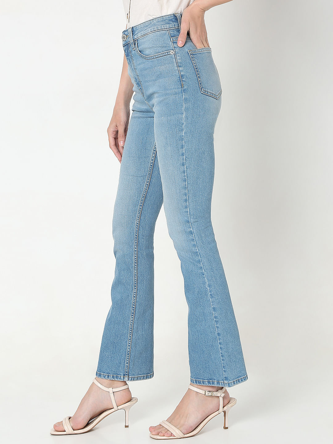 Light Blue High Rise Petra Bootcut Jeans