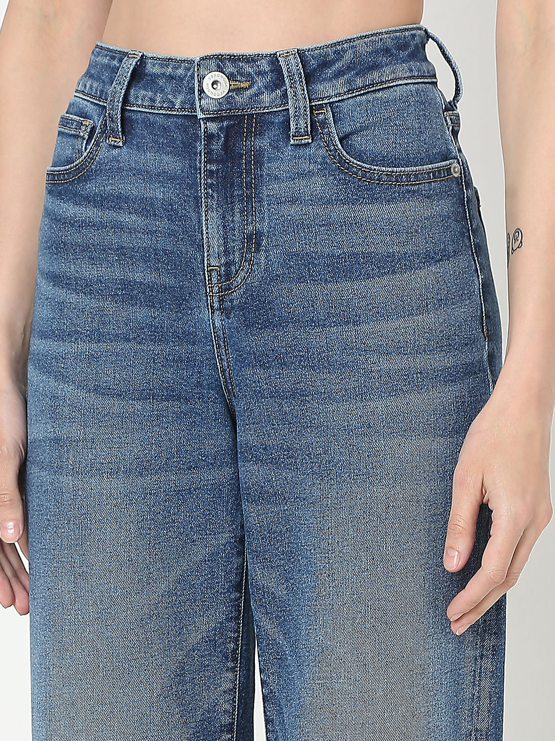 Dark Blue High Rise Zoey Wide Leg Jeans