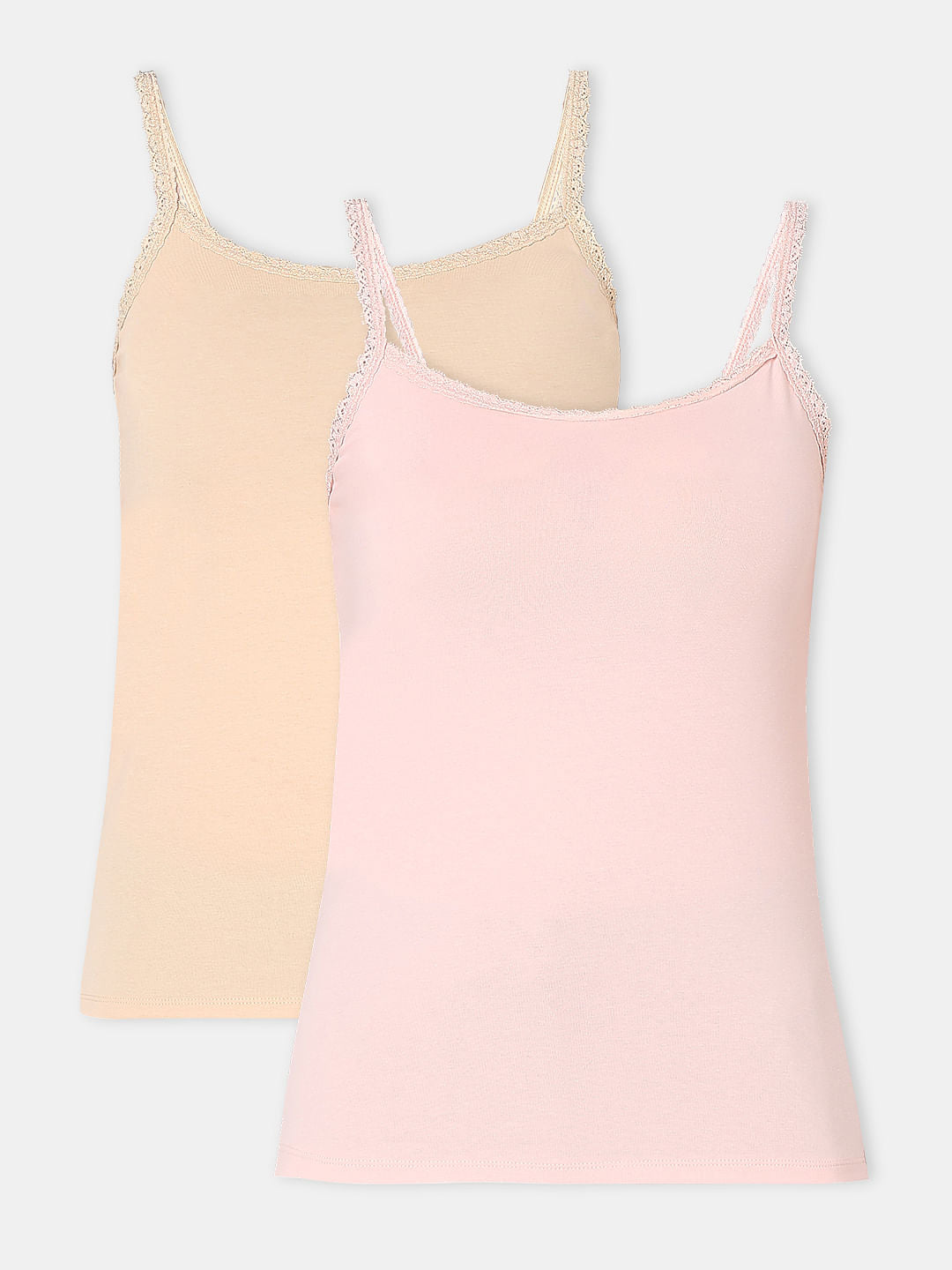 Intimates Pack Of 2 Light Pink & Nude Camisoles