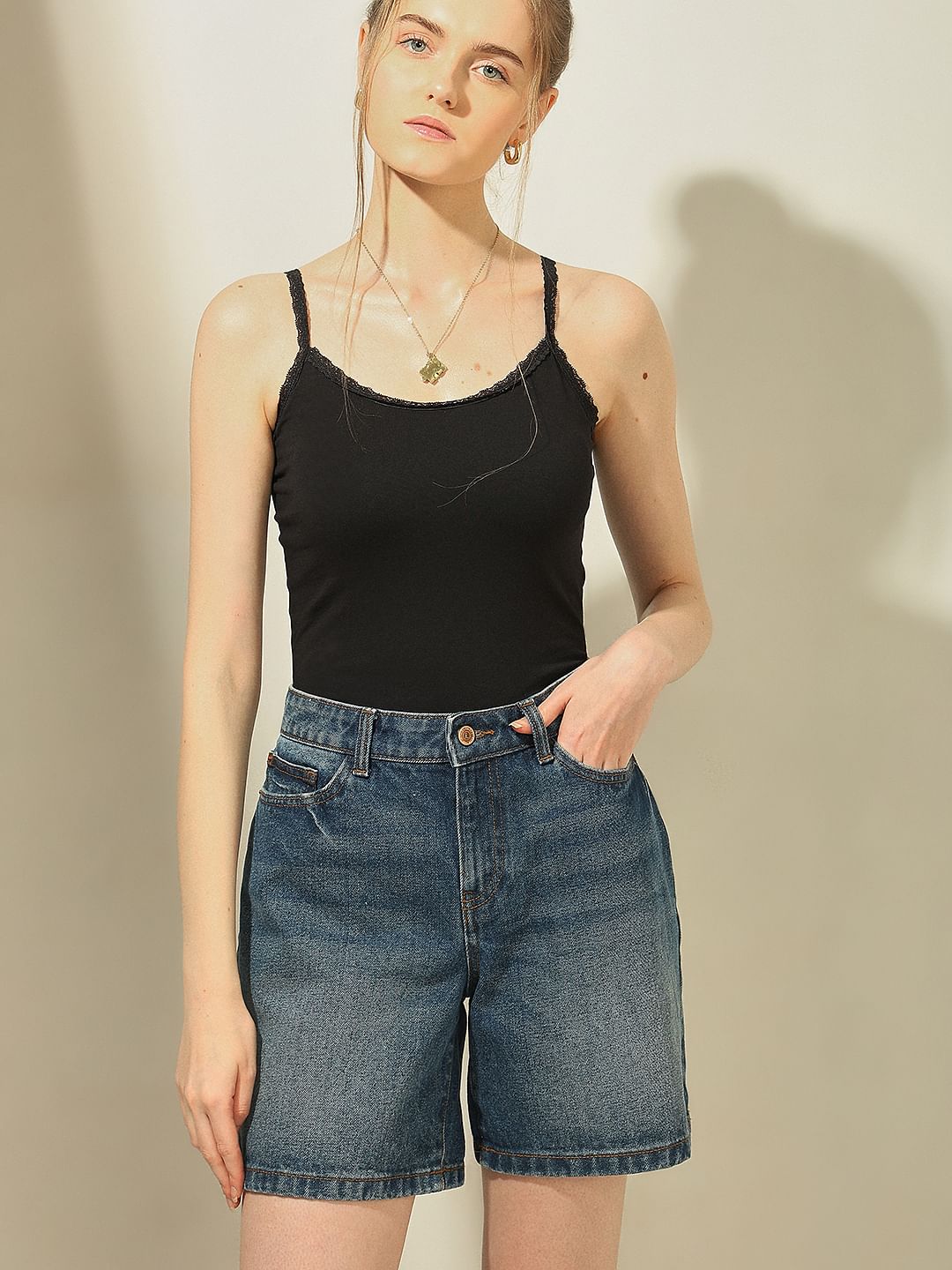 Intimates Pack Of 2 Black & White Camisoles