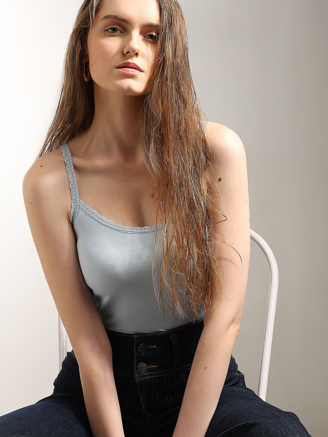 Intimates Pack Of 2 Light Blue & Green Camisoles