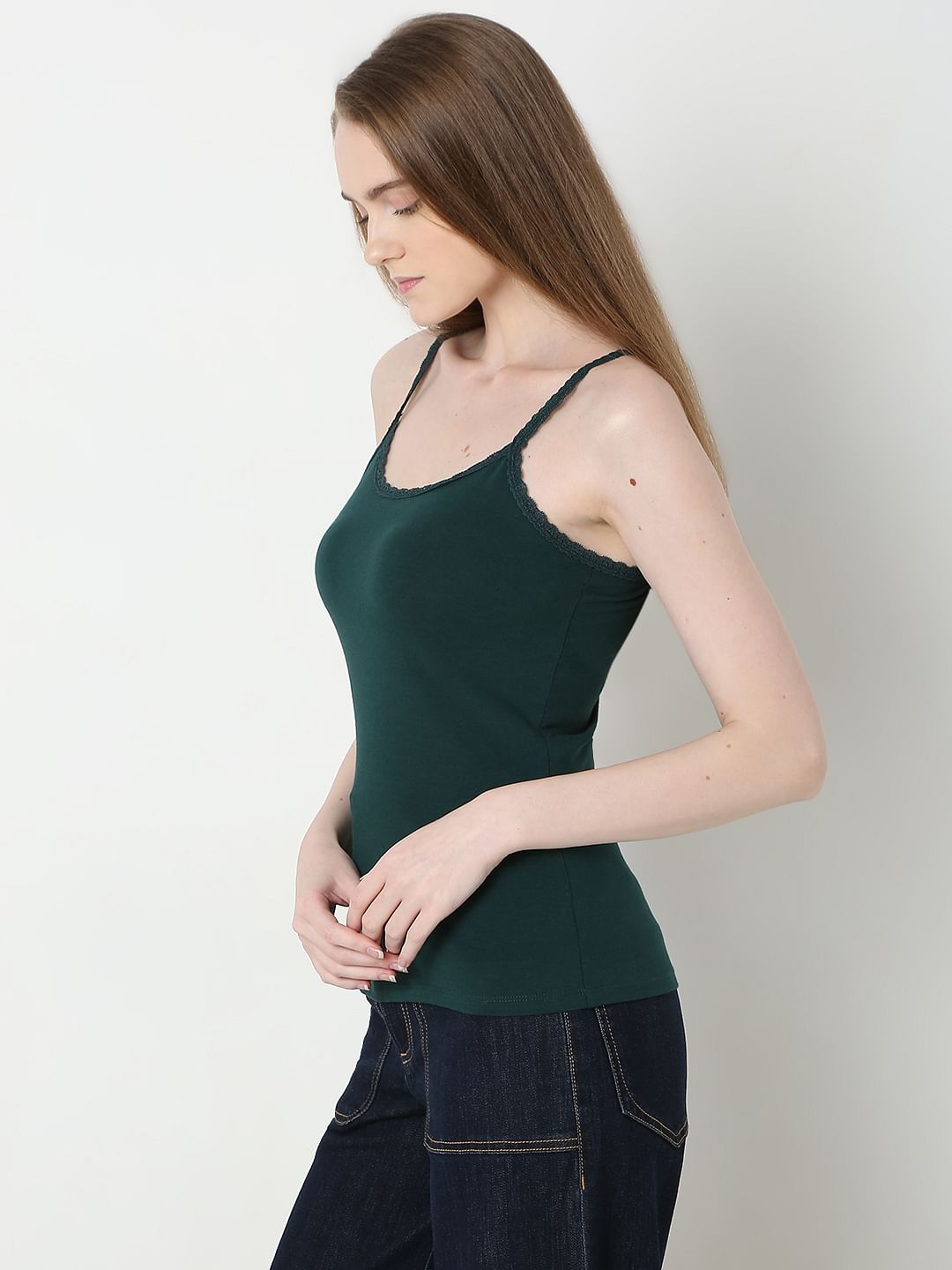 Intimates Pack Of 2 Light Blue & Green Camisoles