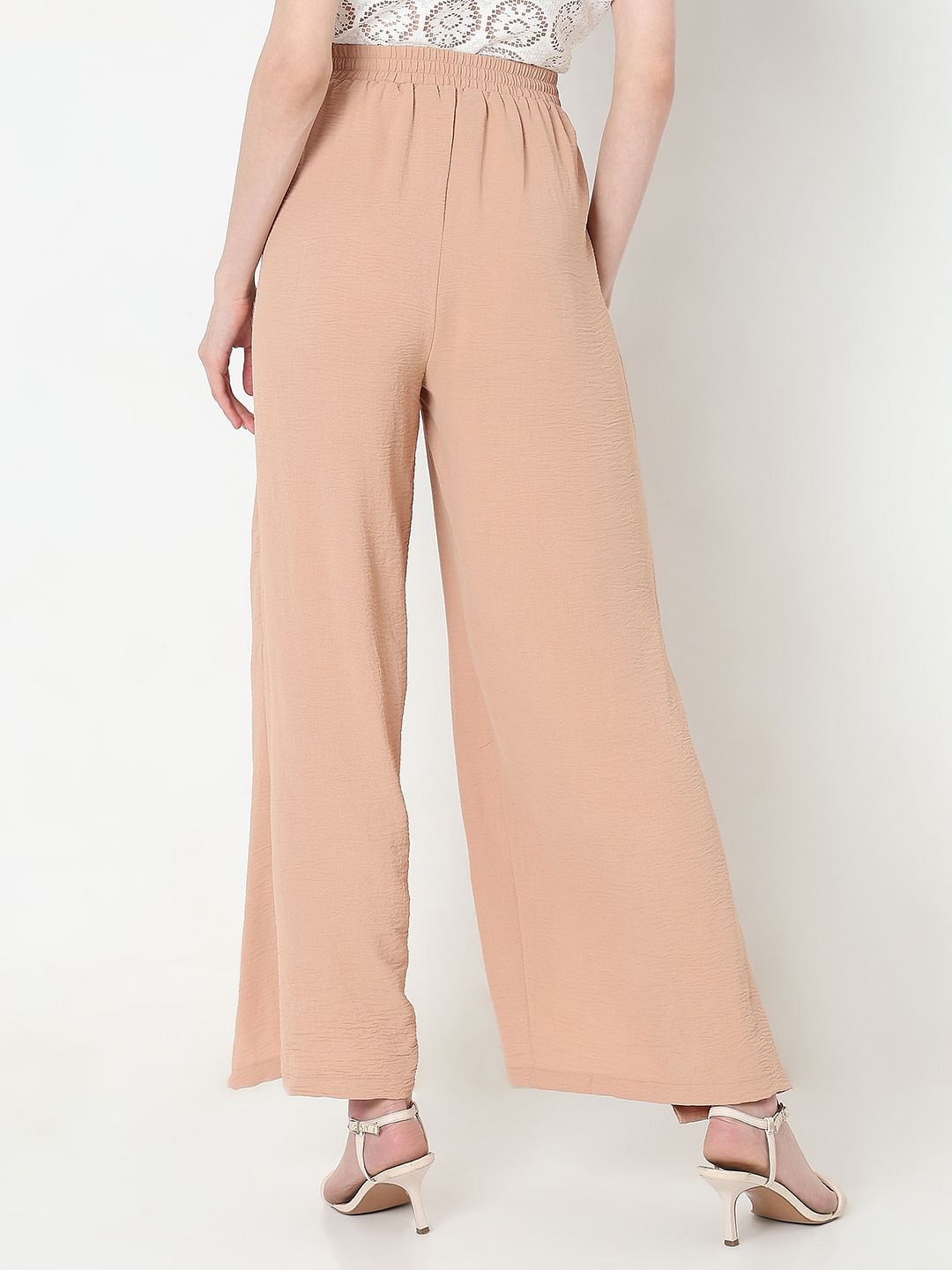 Nude High Rise Flared Pants
