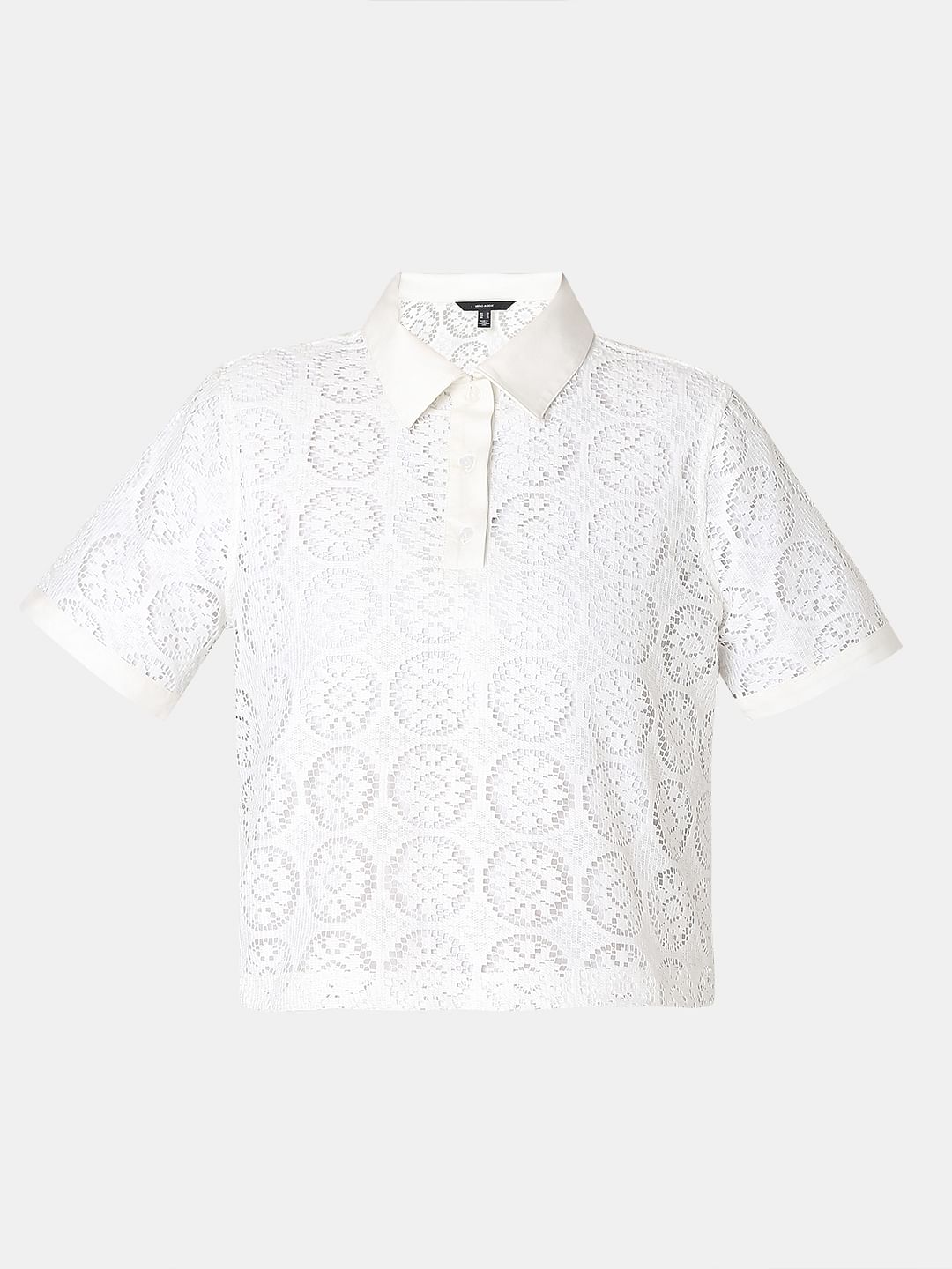 White Lace Polo