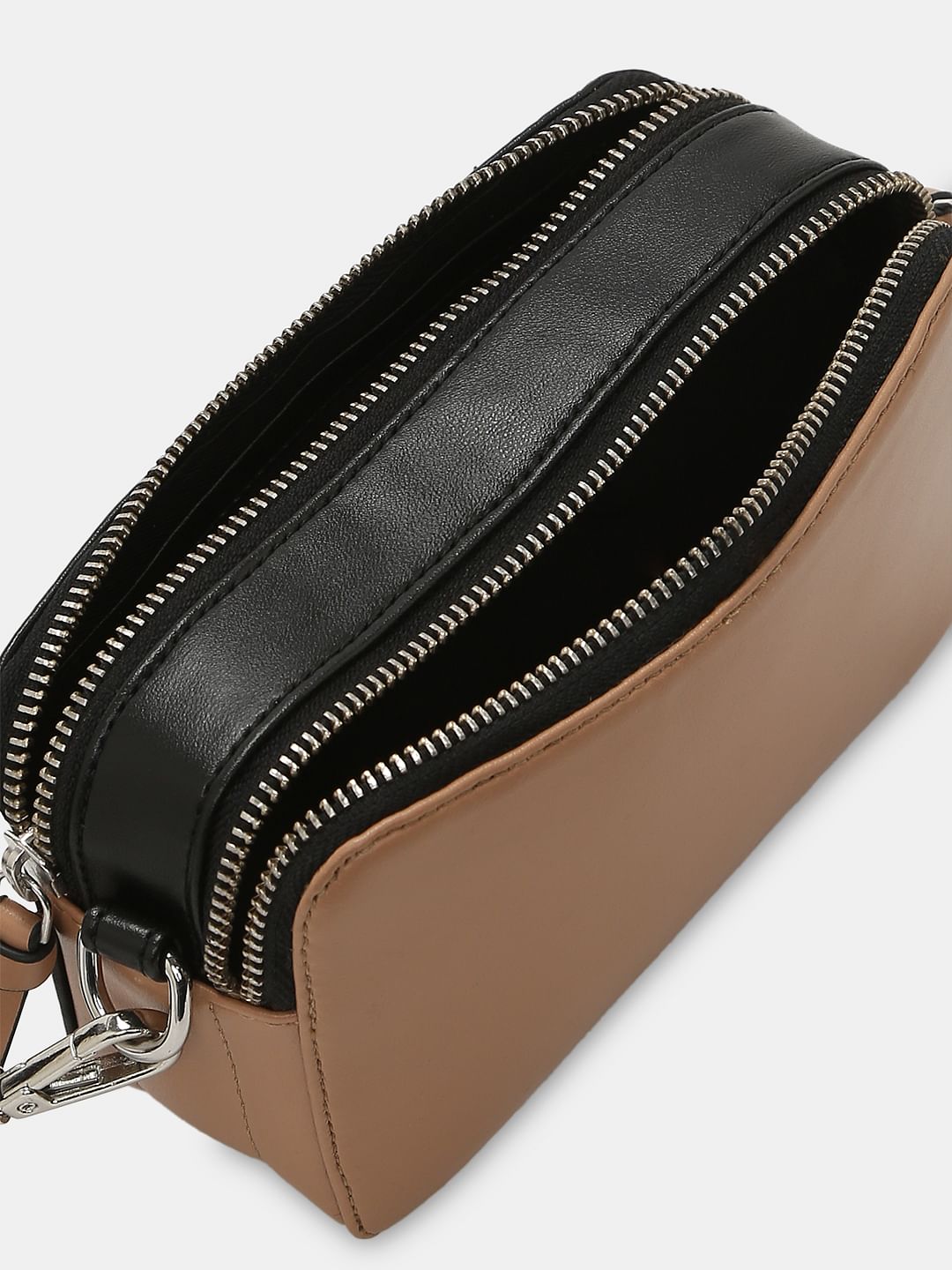 Black Colourblocked Sling Bag