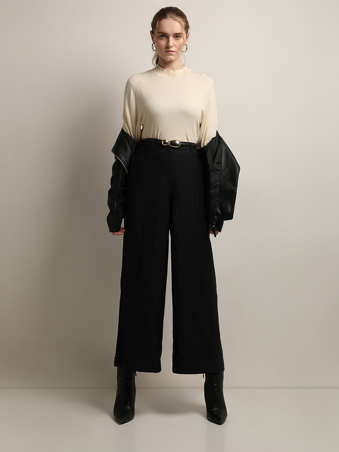 Black High Rise Pants